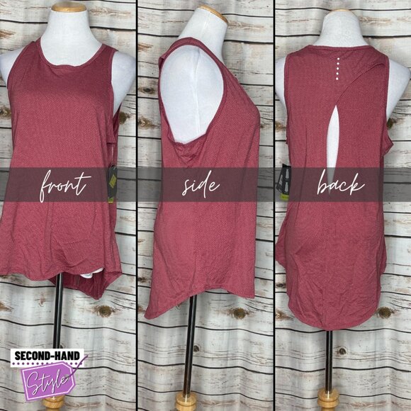 Workout Tank with Open Back and High-Low Hem - Picture 1 of 1